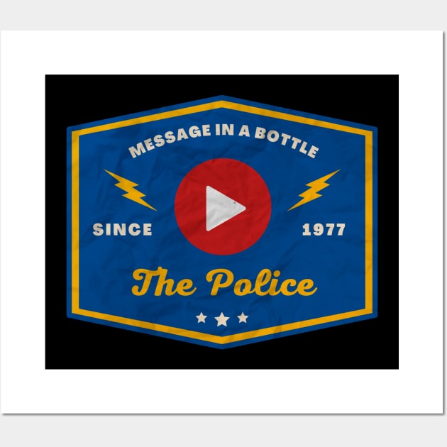The Police // Play Button Wall Art by Blue betta